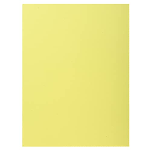 Exacompta - Ref. 339005E - Karton mit 5 Packungen mit je 50 Schnellhefter mit 1 Klappe SUPER 210 g/m² - Pastellfarben - PEFC™ zertifizierte Mappen - Maße: 24 x 32 cm für DIN A4 - Farbe Kanarienrot