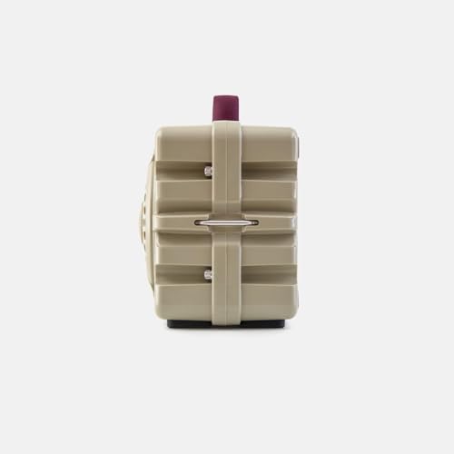 Image of Turtlebox Original Gen 3: Portable Outdoor Bluetooth Speaker - Ultra-Loud (120dB), Waterproof (IP67), Rugged, Impact-Resistant, 3-Day Battery | Party Mode: Unlimited Pairing Stereo, Tan /Maroon