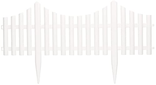 KOTARBAU® Set di Recinzioni Modulari Steccato da Giardino Bianco 4 Pezzi Dimensioni 60,5 cm x 32,5 cm