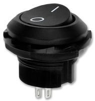E-Switch RR3130ABLKBLKFS Switches Rocker RR3130 Series 10 A SPST On-Off Solder Lug Panel Mount Rocker Switch - 2 Item(s)