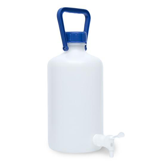Cole-Parmer Heavy-Walled Narrow-Mouth Carboy w/Spigot and Handle, HDPE: 10L (2.5 gal)