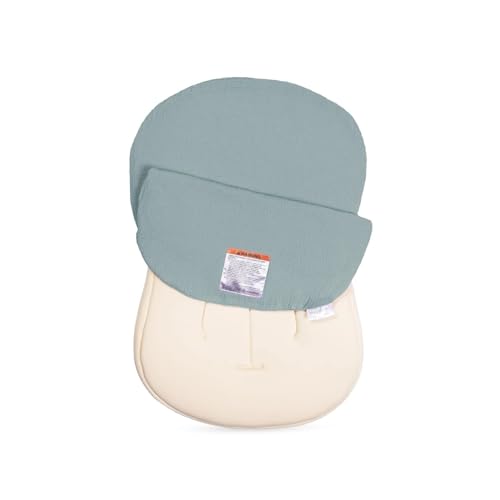 Image of snuggle me Baby Lounger Muslin Cover, 100% Organic Cotton Newborn Lounger Cover, Soft and Breathable Baby Nest Slipcover for Boys Girls - Slate