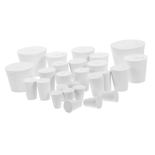 VILLFUL 26pcs Solid Rubber Stopper Sealing Stopper for Test Tube Test Tube Solid Plugs Flask Sealing Stopper Flask Rubber Stopper Rubber Stopper for Test Tube Solid Plugs for Test Tube