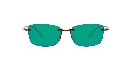 Costa Del Mar Mens Ballast Rectangular Sunglasses, Tortoise/Copper Green Mirrored Polarized-580P, 60 mm