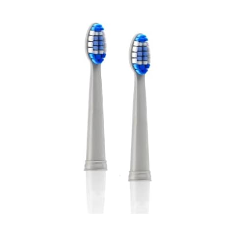 Pop Sonic Replacement Electronic Toothbrush Heads, Compatible with Go Sonic, USB, Pro Sonic Toothbrushes w/Soft Dupont Tynex Nylon Bristles, 2-Pack Cover