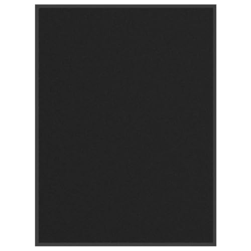 XHNIFBN Felpudo de 80 x 120 cm, color negro, antideslizante, para interior y exterior cubierto, de polipropileno, absorbente
