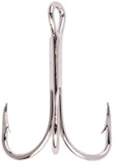 Treble Hooks Size 1 Nickel 3X Strong 100 Pieces