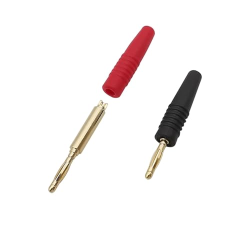 Fiche banane 2mm plaqué or conductivité stable type à souder 10pcs