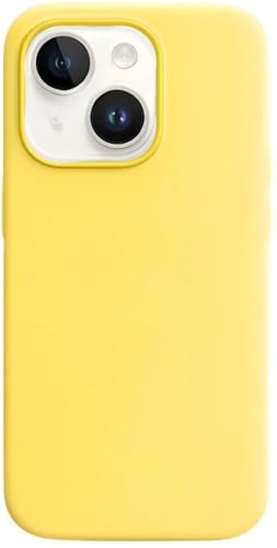 Image of Premium Liquid Silicone Case for iPhone 11 - Slim Full Body Protective Back Cover with Soft Microfiber Lining, Anti-Slip Grip Scratch Resistant Phone Case(Yellow)