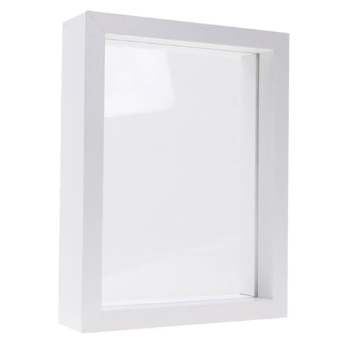 Boîte d'exposition décorative blanche 25 cm en verre pour sublimer vos fleurs pressées