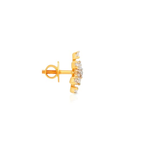 Malabar Gold & Diamonds 18kt Gold Earrings for Women | 18k Gold Earrings for Birthday, Anniversary, Diwali & Festival Gift | 18 kt (750) BIS Hallmark Certified Gold Jewellery - Image 3