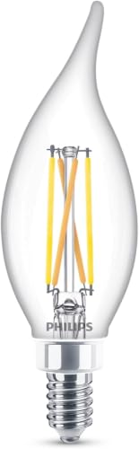 Image of PHILIPS LED 40W BA11 E12 Base 3-Pack Ultra Definition Soft White (2700K) 300 Lumen (3.5W = 40W) Dimmable Frosted Flicker-Free Candelabra Light Bulbs