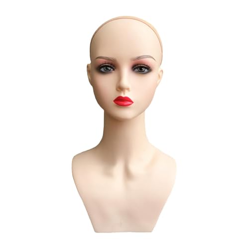 Elegante cabeza de maniquí para pelucas y joyería de diseño en escaparates 6