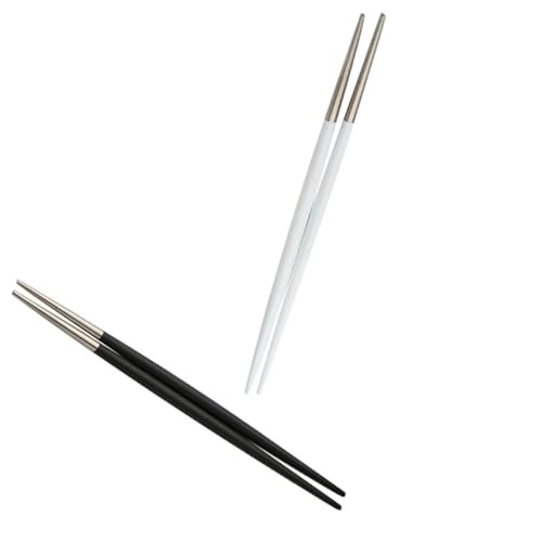 STOBAZA Palillos de Sushi de Acero Inoxidable Punta Japonesa 2 Pares y Palillos Hogar y Cubiertos para Sashimi Vajilla Japonesa para Restaurantes y Uso Diario