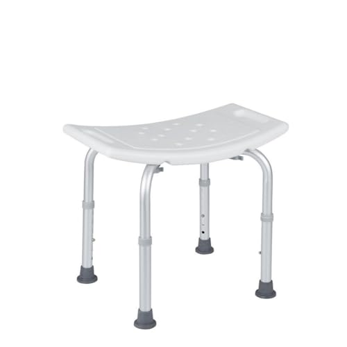 Kirnuoシャワーチェ用 ポータブルシャワーシート、軽量バススツール、快適なシャワーチェア転送ベンチ、高齢者、障害者、折り畳み式の強く、耐久性、安全性無スリップ折りたたみ耐荷重150kg (ホワイト)