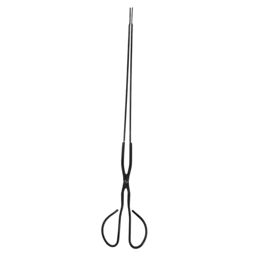 AKOOSY Pinzas para Barbacoa de Carbón con Mango Herramienta para Fogatas y Barbacoas al Aire Agarrador Resistente para Camping Picnic y Recolección de Carbón