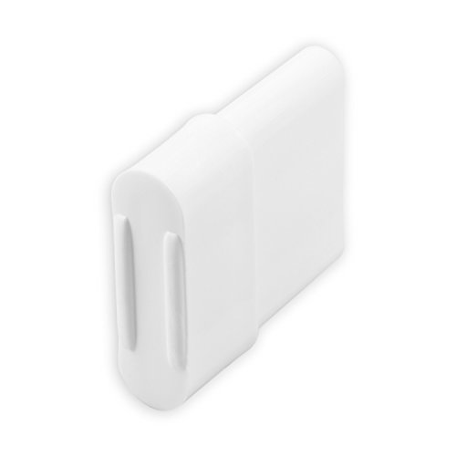 DIWARO® 1 Paar Endstabgleiter | Größe 20mm x 14mm | Farbe braun, grau oder weiß | Material Kunststoff | für Endleiste, Endschiene, Winkelendschiene | Rolladenpanzer, Jalousie, Rollo (weiß)