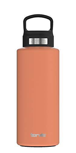 Tervis Powder Coated Stainless Steel Triple Walled Insulated Tumbler Travel Cup Keeps Drinks Cold, 32oz with High Performance Lid, Citrus Sunrise