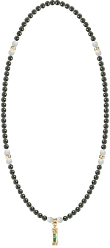 Image of Five Elements 18K Gold Vermeil 3 Layered Crystal Gemstone Beads Bracelet & Necklace for women Solid 925 Sterling Silver 18K Gold or White Gold Plated jewelry