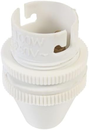 Lampholder B22 10mm white/Bindle QTY 10