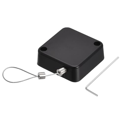 Generic Retractable Cable Lock,te Control Anti-Lost 2m Rope 200g Black 2pcs