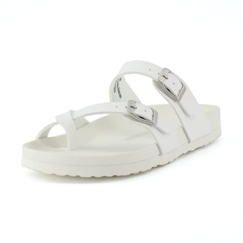 CUSHIONAIRE Women's Laker soft footbed Sandal with +Comfort