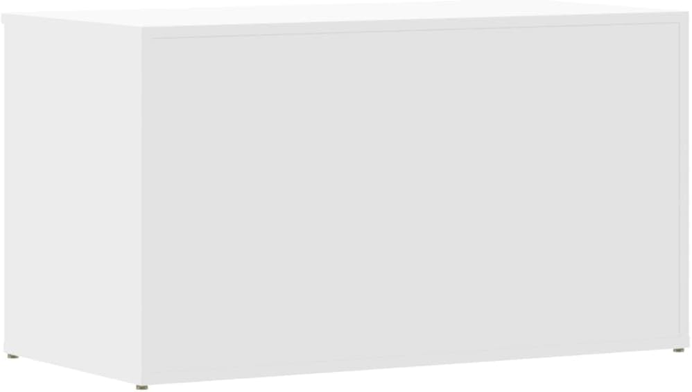 White Storage Cabinet Engineered Wood Chest 33.1"x16.5"x18.1" Multifunctional Organizer with Spacious Interior for Living Room Bedroom Bathroom