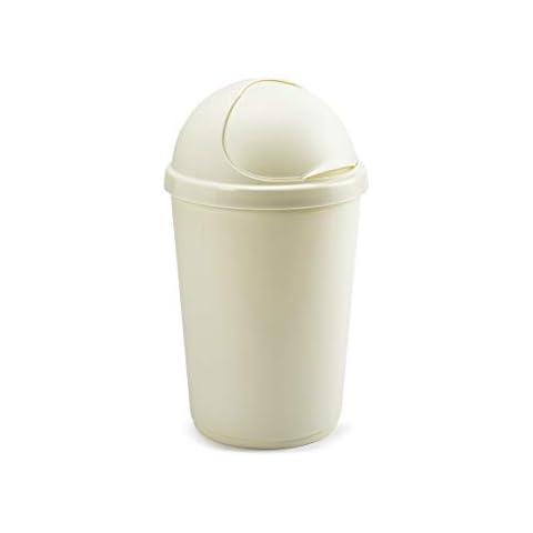 Cream 50L Bullet Bin with Roll Top Lid Cover