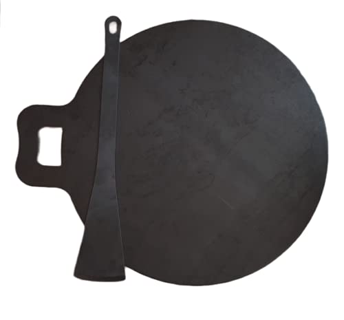 Nakshathra Iron Induction Comfortable with Iron Turner Flat Dosa Tawa (Black, 14inch, 2.5kg) 2
