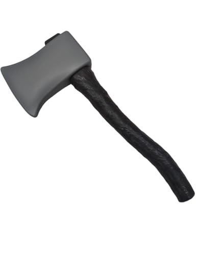 BookMyCostume Farmer Axe Unbreakable Plastic Kulhadi Fancy Dress Costume Accessory for Halloween - Black/Grey