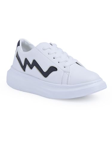 Image of Longwalk White Sneakers for Women & Girls | Trendy & Lightweight Casual Shoes