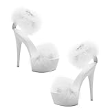 ANDRESLAD Frühling Sommer High Heels Sandalen Damen Weiß Feine Verarbeitung Eleganter Look Rutschfest