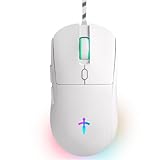 Titorion Mouse Gamer Óptico 7200dpi LED RGB USB para PC Computador Branco