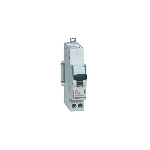 406887 Disjoncteur Legrand 40A unipolaire + neutre DX3 - courbe C - 4,5/6kA - AUTO+VIS - 1 module