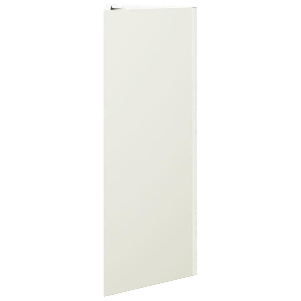 vidaXL Jardinera Triangular Acero Blanco 30x26x75 cm, macetero, Jardinera de Exterior, Jardinera de jardín, maceteros, Jardinera de Patio