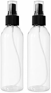 bark and lindy (2-Pack) 16 oz Clear Plastic Spray Bottles with Fine Mist Sprayer Caps – BPA-Free Refillable Empty Containers
