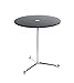 Produktbild HAKU Möbel Beistelltisch Chrom, schwarz, Metall, Sicherheitsglas 10 mm - Maße: H 50 cm x Ø 45 cm, Style: Modern