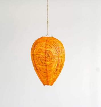 Nido de avispas falso, 28 x 22 cm, trampa para avispas para colgar al aire libre, 100% impermeable, repelente de avispas, multifuncional, ahuyenta avispas sin químicos, nido de avispones falso para