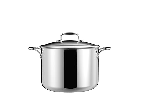SANFELA 8 Quart Stainless Steel Stock Pot With Lid, 5