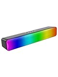 Unser RGB-Gaming-Lautsprecher verfügt über monochromatisches Licht und einen wunderschönen Regenbogen-Farbzyklus-Lichtmodus. Das Licht ändert sich automatisch, wenn Musik, Filme oder Spiele abgespielt werden. Über die Touch-Steuerung können Sie das Licht ausschalten, wenn Sie sich ausruhen möchten.