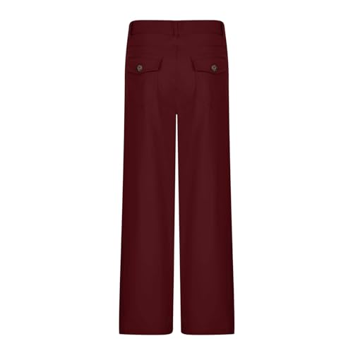 Pantalones de vestir para mujer, para viajes, oficina, ajustados, para entrevistas corporales, pantalones cortos deportivos de piel, cintura alta, para yoga, rosso, M