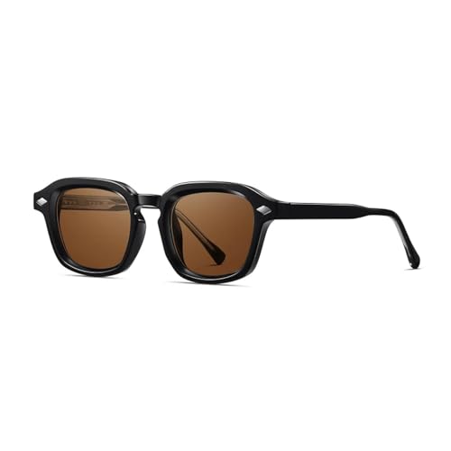 Lunettes de soleil pour femmes rétro avec rivets et verres océan transparents UV400