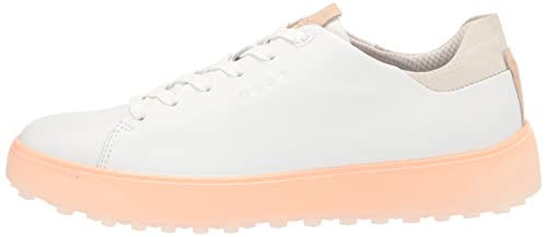Ecco Women's Tray Hybrid Hydromax Water Resistant Golf Shoe, Bright White/Peach Nectar, 7-7. 5 #TOP7