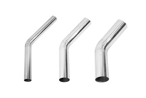 Embout échappement universel 51mm coudé 45 degrés en inox T304 pour voiture