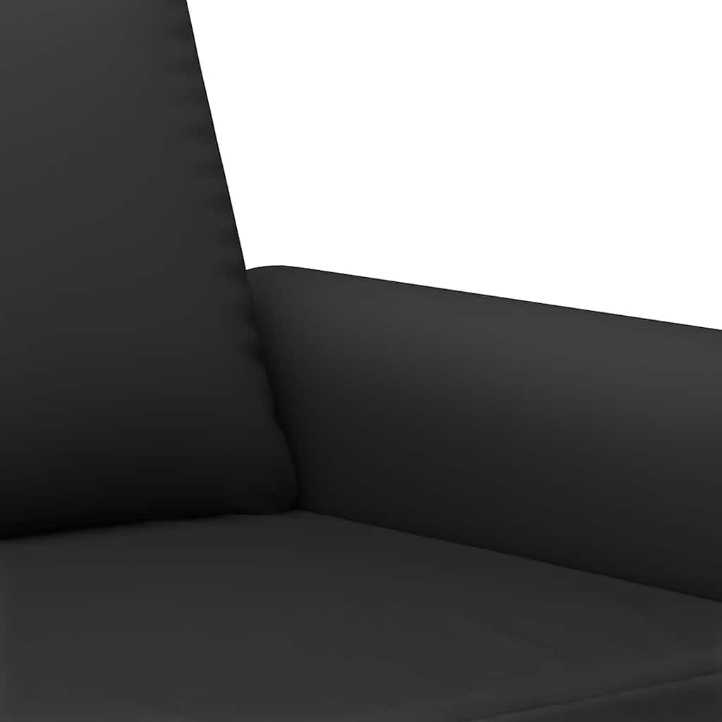 2-częściowy komplet sof, czarny, aksamitny, 2-osobowa, 152 x 77 x 80 cm, z poduszkami, do salonu, biura, lounge, przytulna, nie zajmuje dużo miejsca