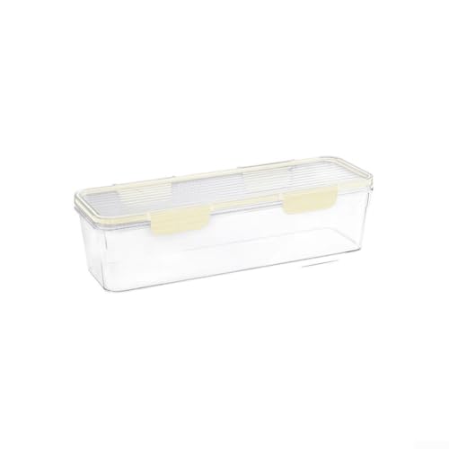 Image of Plastic Storage Containers with Lids for Kitchen and Refrigerator Use Stackable Design for Space Saving Storage (Small White)
