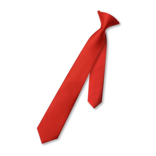 Boys Clip on Tie Pre Tied School Ties for Boys Solid Color Kids Tie for Age 5-12 Wedding Graduation