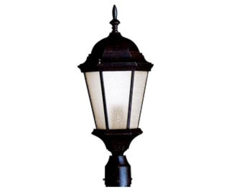 Kichler Madison 21.5 1 Light Post Light with Clear Beveled Glass in Tannery Bronze
