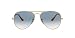 Ray-Ban AVIATOR LARGE METAL - GOLD Frame CRYSTAL GRADIENT LIGHT BLUE Lenses 58mm Non-Polarized