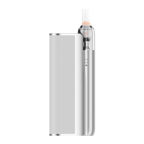 Geek'Vape Wenax M Starter Kit 2500mAh Power Bank Wenax M1 Mini Pen Kit 16 W 400mAh Batteria 2 ml Wenax M1 Cartuccia 0,8/1,2ohm MTL Ricarica magnetica Vape (Argento al chiaro di luna) - No Nicotine